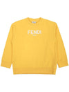 Kids Logo Print Sweatshirt Yellow - FENDI - BALAAN 4