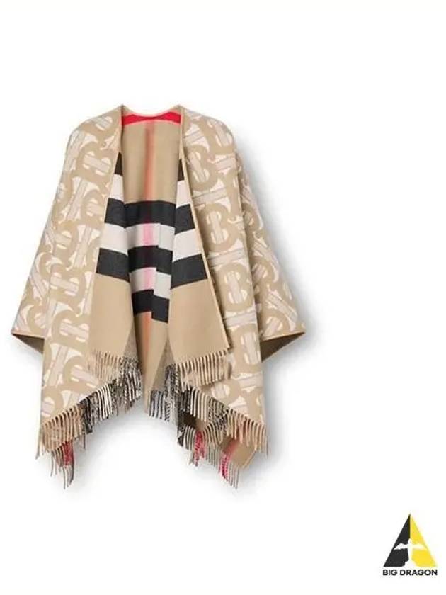 Reversible TB Monogram Check Cape Beige - BURBERRY - BALAAN 2