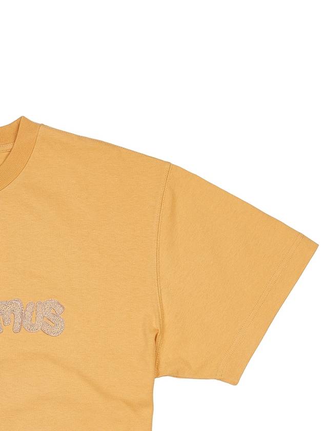 Raphia Logo Short Sleeve T-Shirt Yellow - JACQUEMUS - BALAAN 5