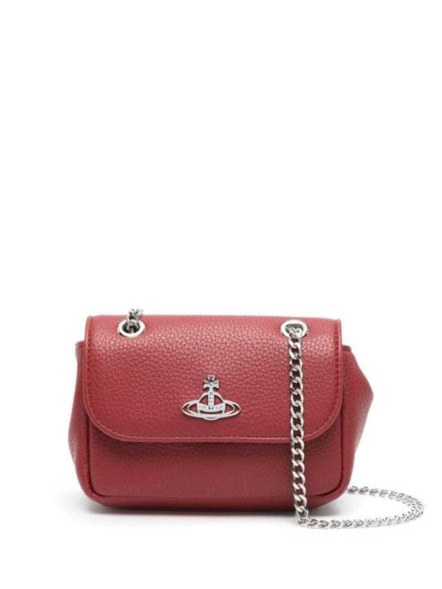 Small Re-Vegan Grain Chain Cross Bag Red - VIVIENNE WESTWOOD - BALAAN 1