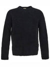 Crewneck Regular Fit Knit Top Black - TEN C - BALAAN 2