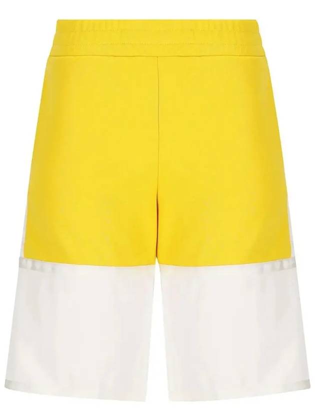 Kids Logo Two Tone Shorts Yellow - FENDI - BALAAN 1