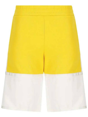 Kids Logo Two Tone Shorts Yellow - FENDI - BALAAN 1