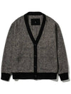 Wool Homespun Herringbone Cardigan Black - UJBECOMING - BALAAN 2