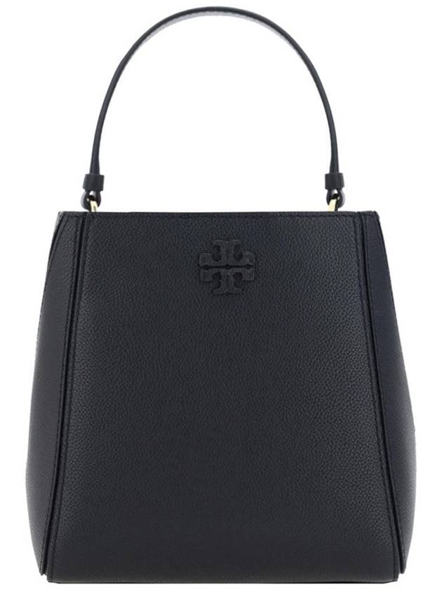 Mcgraw Logo Small Bucket Bag Black - TORY BURCH - BALAAN 3