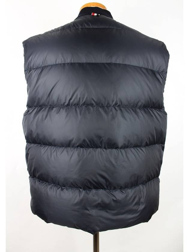 Diagonal gold padded vest navy 5 - THOM BROWNE - BALAAN 3