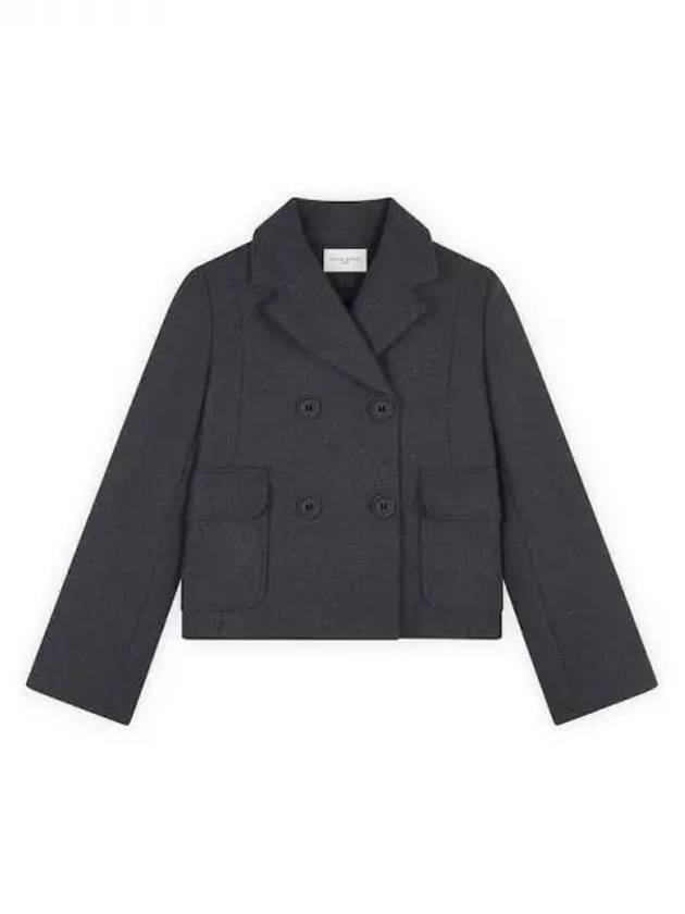 Women s Urban Spring Fall Jacket Wool Melange Anthracite Domestic Product - MAISON KITSUNE - BALAAN 1