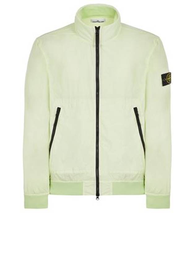 Garment Dyed Crinkle Reps Nylon Zip-up Jacket Lime - STONE ISLAND - BALAAN 2