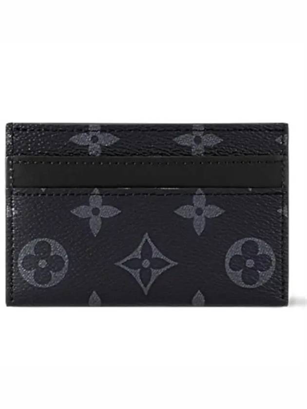 Monogram Eclipse Double Card Wallet Black - LOUIS VUITTON - BALAAN 3