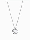 Blue Double Heart Tag Pendant Necklace Blue Silver - TIFFANY & CO. - BALAAN 4