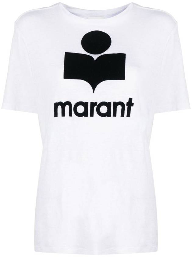 Isabel Marant Étoile Zewel Linen T-Shirt Clothing - ISABEL MARANT ETOILE - BALAAN 1