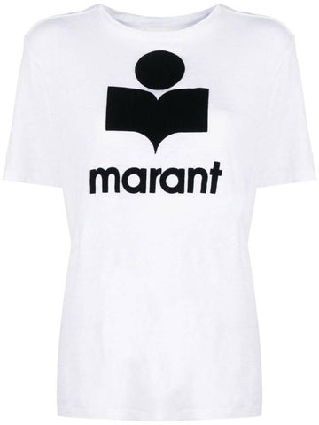 Isabel Marant Étoile Zewel Linen T-Shirt Clothing - ISABEL MARANT ETOILE - BALAAN 1