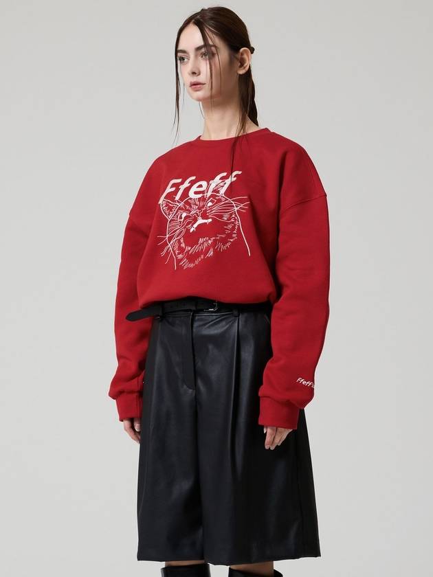 Artwork animal embroidery sweatshirt red - FFEFF STUDIO - BALAAN 8