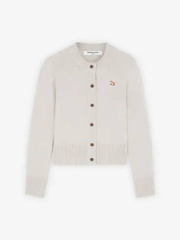 Baby Fox Patch Wool Cardigan Grey - MAISON KITSUNE - BALAAN 2