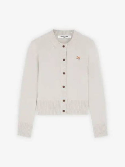 Baby Fox Patch Wool Cardigan Grey - MAISON KITSUNE - BALAAN 2