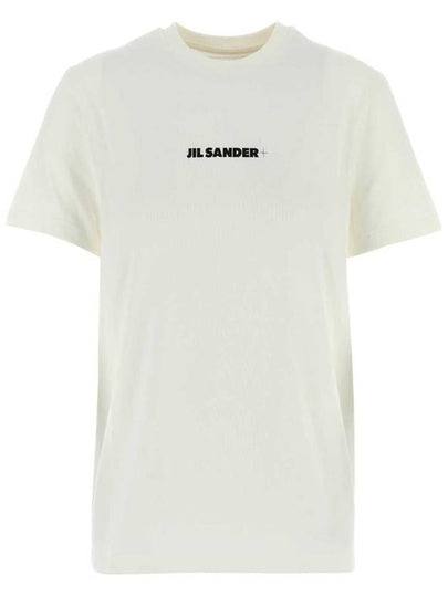 Logo Print Short Sleeve T-Shirt White - JIL SANDER - BALAAN 2