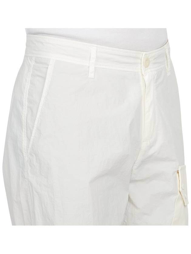 Nylon Tactel Cargo Bermuda Shorts White - TEN C - BALAAN 10