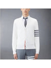 Milano Stitch 4 Bar Cardigan White - THOM BROWNE - BALAAN 2