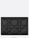 XS Lady Cannage Lambskin Half Wallet Black - DIOR - BALAAN 6