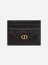 Caro 5-Slot Supple Cannage Calfskin Card Wallet Black - DIOR - BALAAN 2