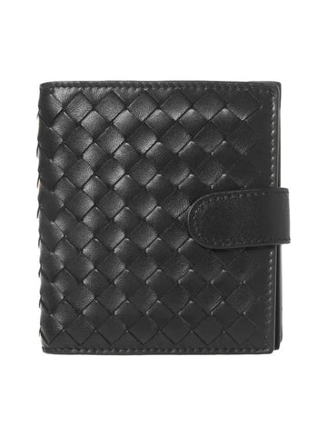 Intrecciato Nappa Half Wallet Black - BOTTEGA VENETA - BALAAN 1