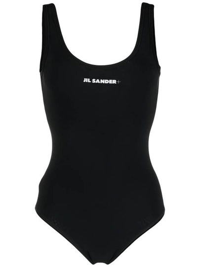 Women's Logo Printed Backless One-Piece Swimsuit Black - JIL SANDER - BALAAN 2