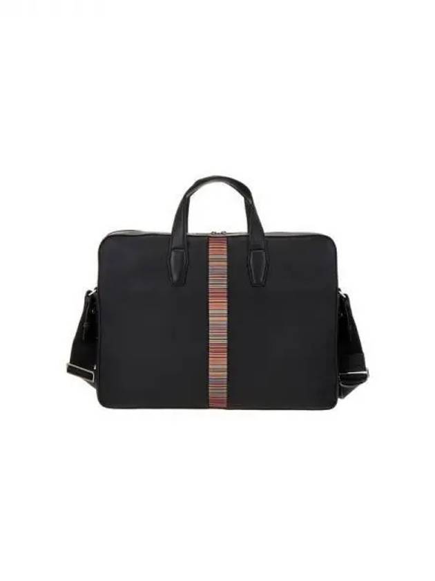 Stripe Trim Folio Bag Black 270011 - PAUL SMITH - BALAAN 1