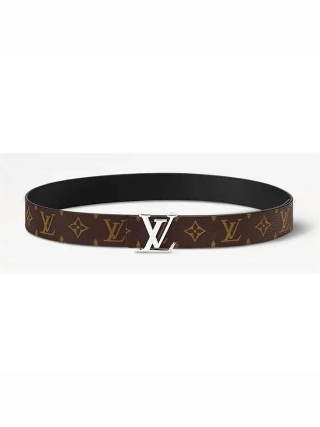 LV Initiales 35MM Reversible Leather Belt Black Brown - LOUIS VUITTON - BALAAN 2