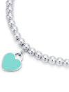 Heart Tag Bead Bracelet Blue Silver - TIFFANY & CO. - BALAAN 7