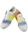 Metal Logo Painted Leather Low Top Sneakers White - PHILIPP PLEIN - BALAAN 5