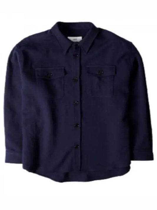 Chest pocket overshirt UJK224 WV0030 430 920420 - AMI - BALAAN 1