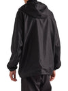 Triangle Logo Nylon Hooded Jacket Black - PRADA - BALAAN 6