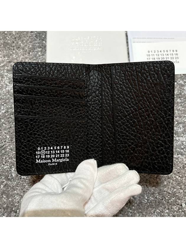 Bovine Leather Card Wallet Black - MAISON MARGIELA - BALAAN 5