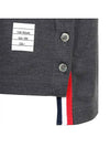 Men's Three Stripes Pocket Mercerized Short Sleeve Polo Shirt Dark Grey - THOM BROWNE - BALAAN 4