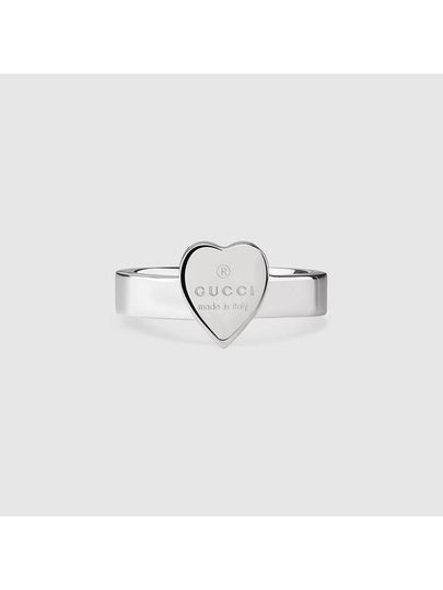 Logo Heart Motif Ring YBC223867001 Silver - GUCCI - BALAAN 2