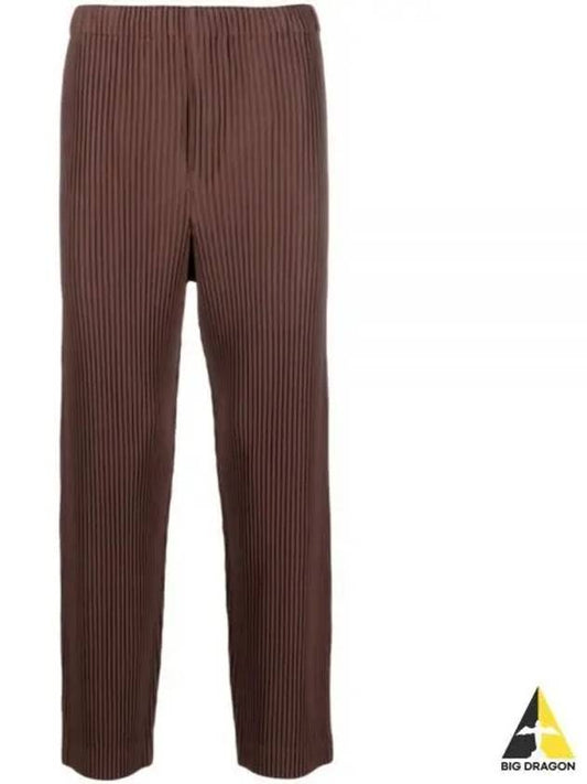 Pleated Straight Pants Brown - ISSEY MIYAKE - BALAAN 2