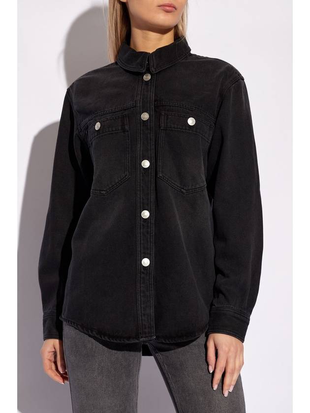 Isabel Marant ‘Talbot’ Denim Shirt, Women's, Black - ISABEL MARANT - BALAAN 3