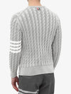 Diagonal Armband Cable Knit Top Grey - THOM BROWNE - BALAAN 4