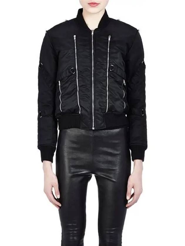 Multi-Zipper Bomber Jacket Black - SAINT LAURENT - BALAAN 9