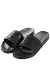 Men's VLTN Logo Slippers Black - VALENTINO - BALAAN.