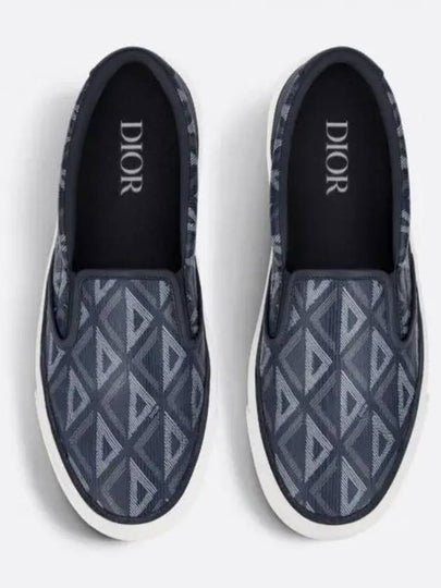 B101 CD Diamond Canvas Smooth Calfskin Sneakers Navy - DIOR - BALAAN 2