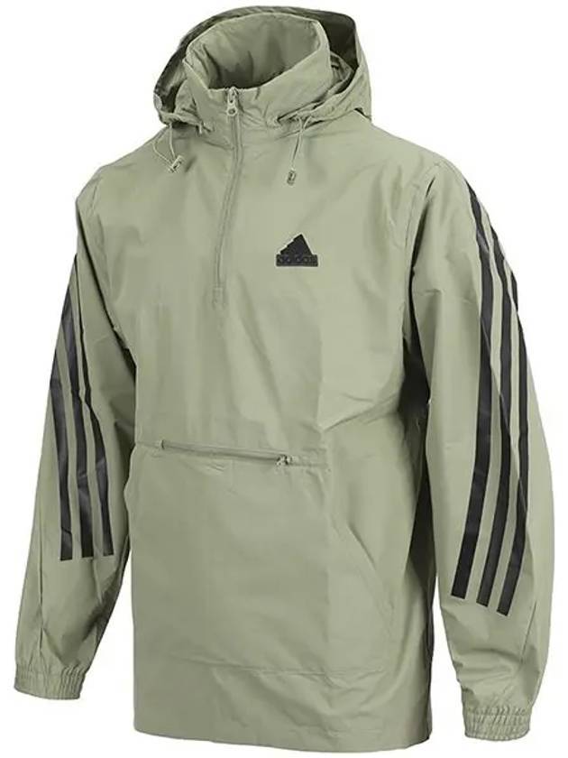 Future Icon 3 Stripes Woven Windbreaker Olive - ADIDAS - BALAAN 1