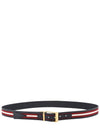 Shiffie Leather Belt Red Black - BALLY - BALAAN 2