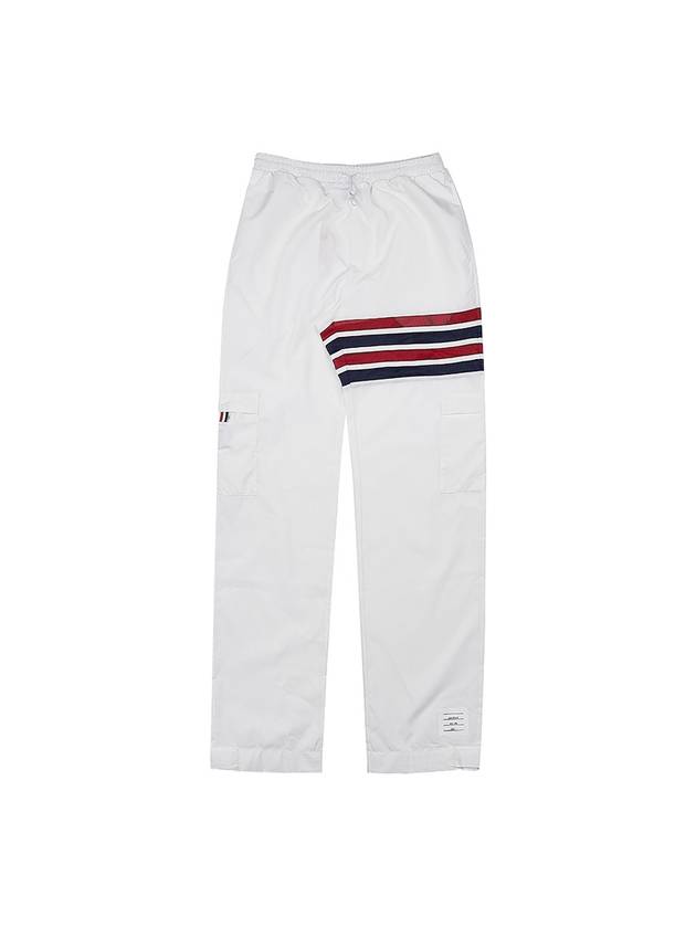 Men's Military Ripstop Mesh 4 Bar Track Pants White - THOM BROWNE - BALAAN 1