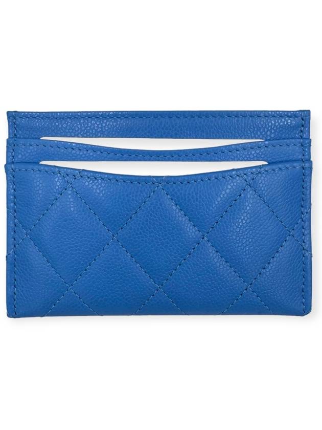 Classic card slot caviar blue silver AP0213 - CHANEL - BALAAN 4