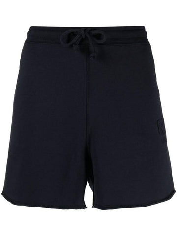 Organic Cotton Drawstring Shorts Black - GANNI - BALAAN 1