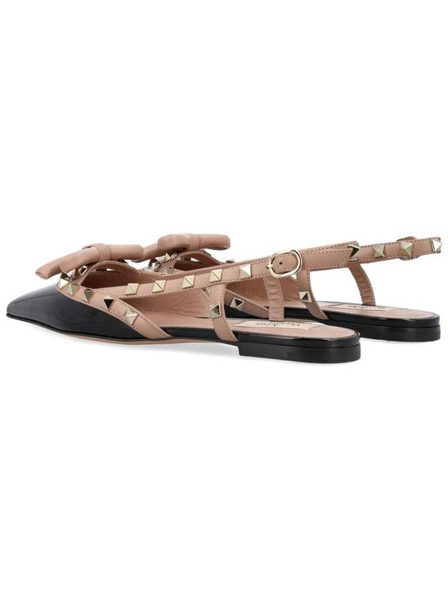 Valentino Garavani Rockstud Bow Slingback Ballerina - VALENTINO - BALAAN 4