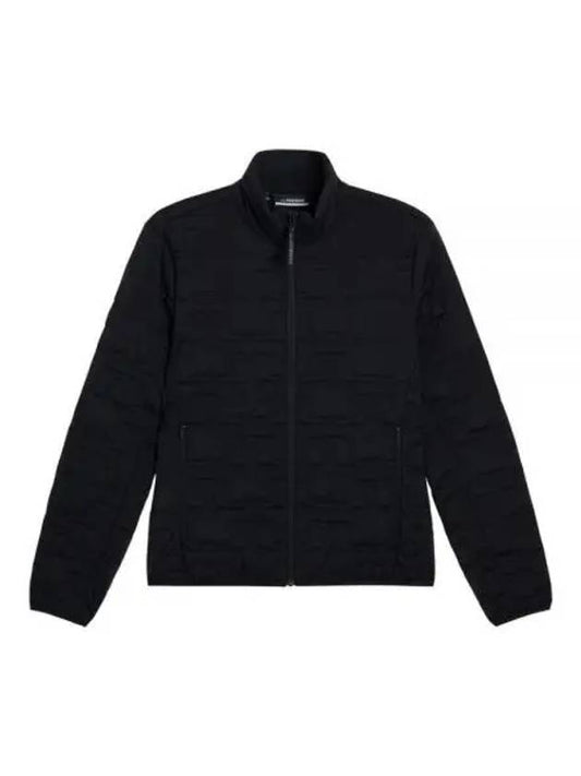 High Neck Quilted Zip-Up Jacket Black - J.LINDEBERG - BALAAN 1