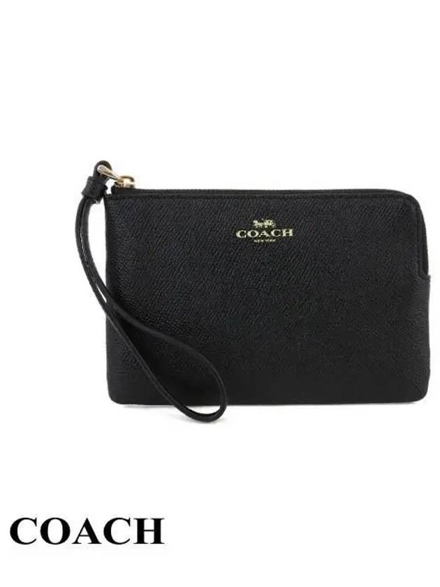 Corner Zipper Pouch Bag Black - COACH - BALAAN 2