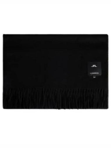 Men's Frame Cashmere Blend Scarf Black - J.LINDEBERG - BALAAN 1